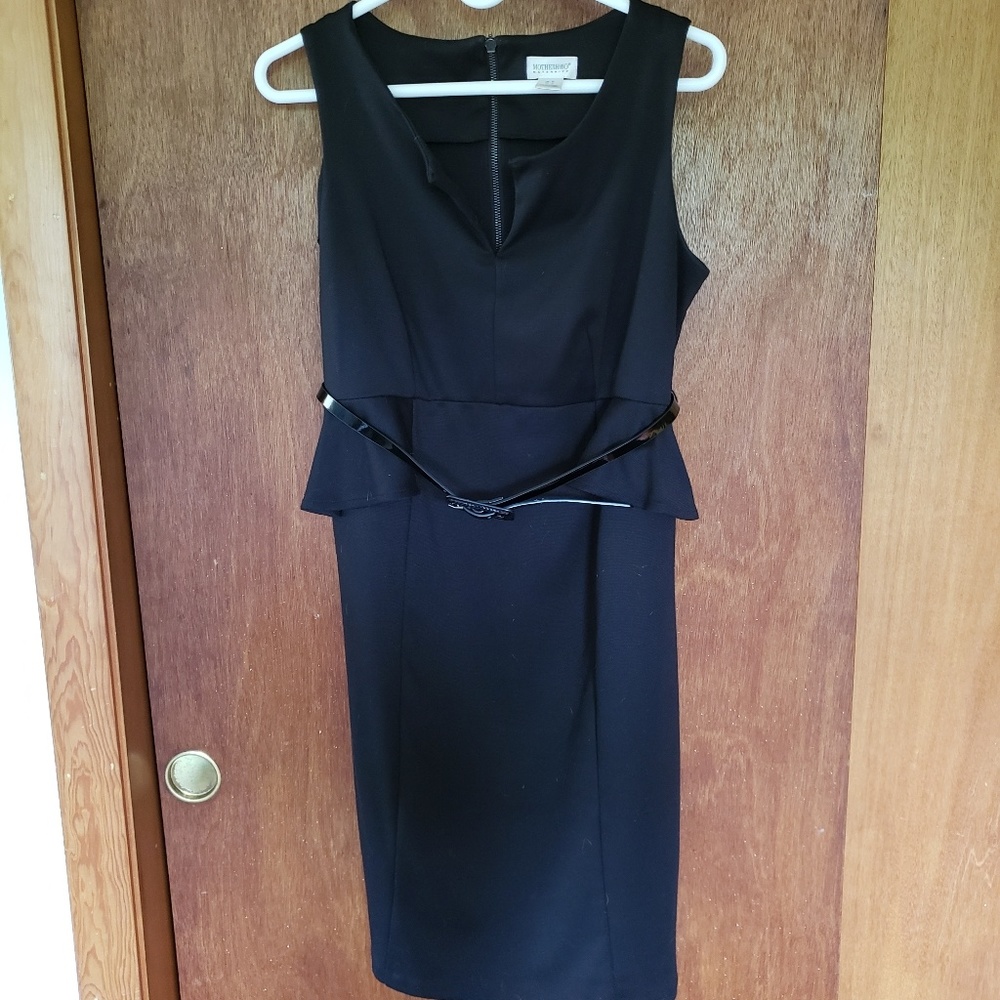 Motherhood Maternity Sleeveless Belted Dress